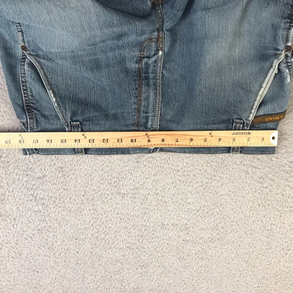 Ariat Rebar Jeans Mens 35 (36x33) Distressed M4 Low Rise‎ Boot Western Workwear